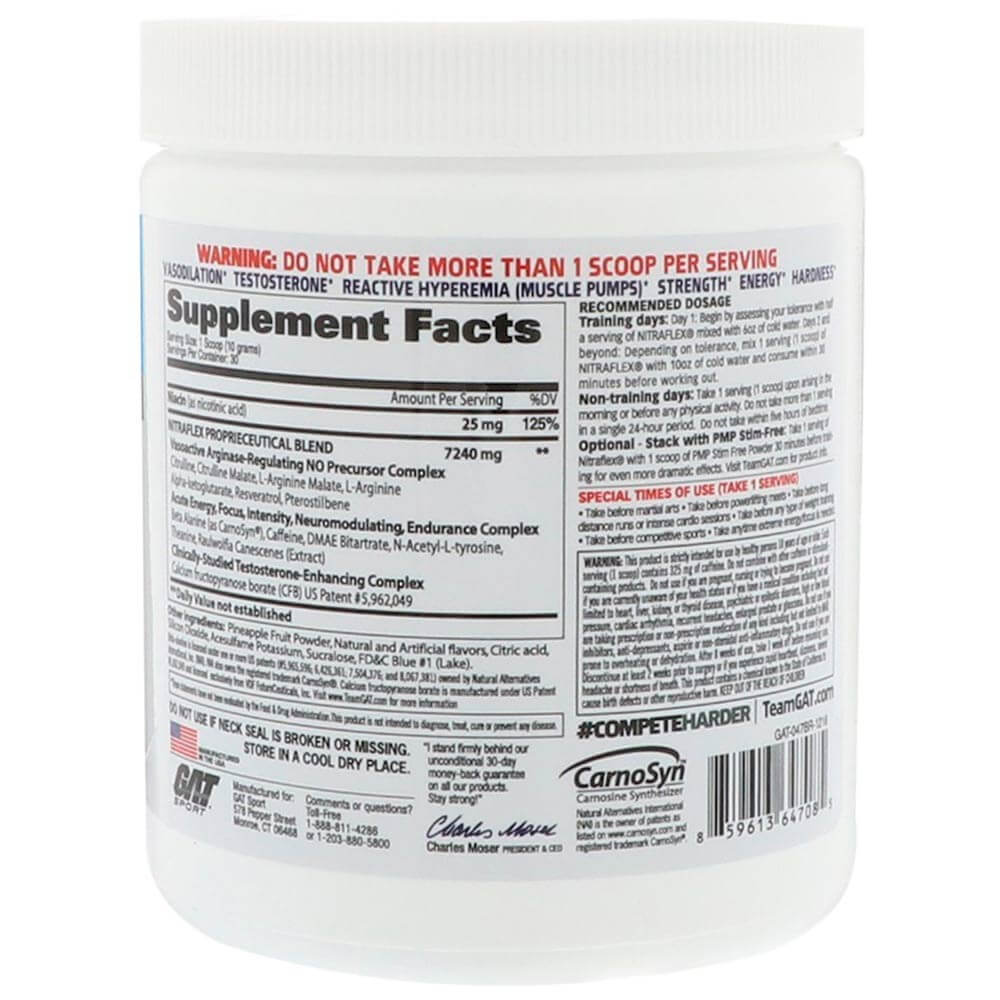 GAT Nitraflex, 300 g (0.66 lb), Blue Raspberry