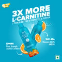 GNC Total Lean Triple Strength L-Carnitine Liquid 3000mg, Burns Fat For Energy & Muscle Gains, Orange Flavour