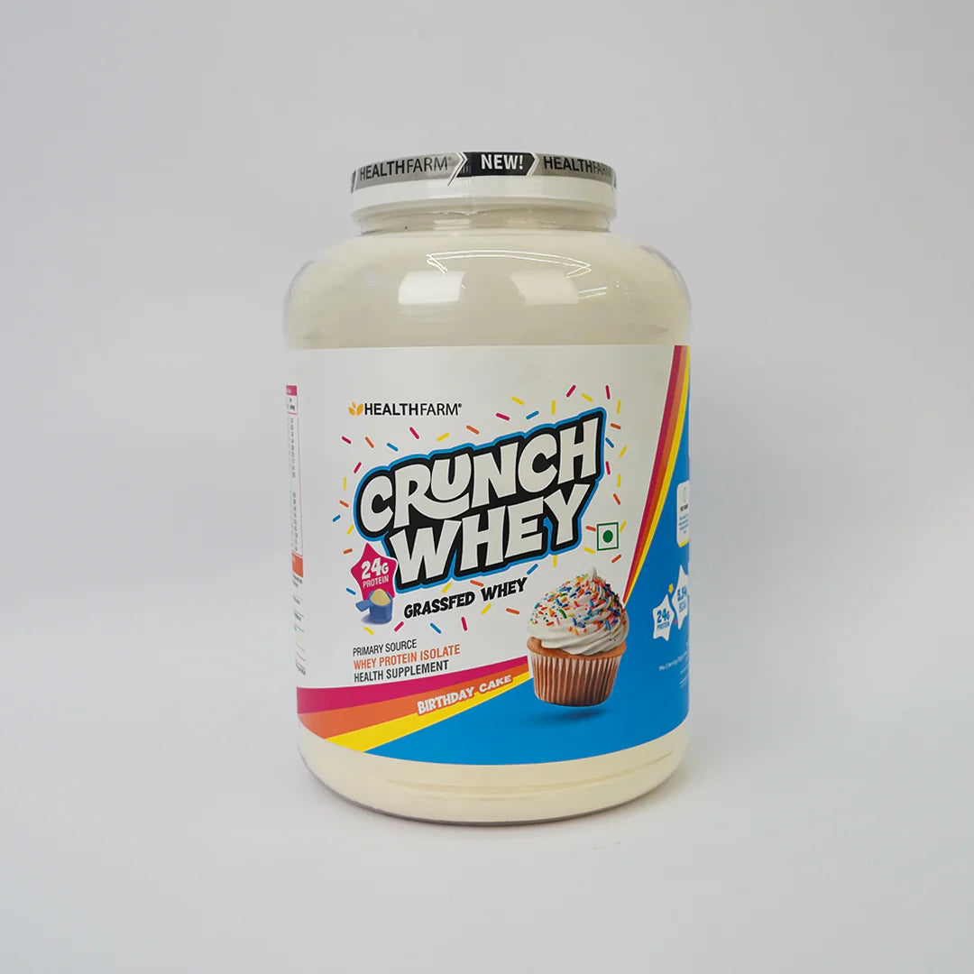 Healthfarm Crunch Whey | Grassfed Whey Protein | Birthday Cake