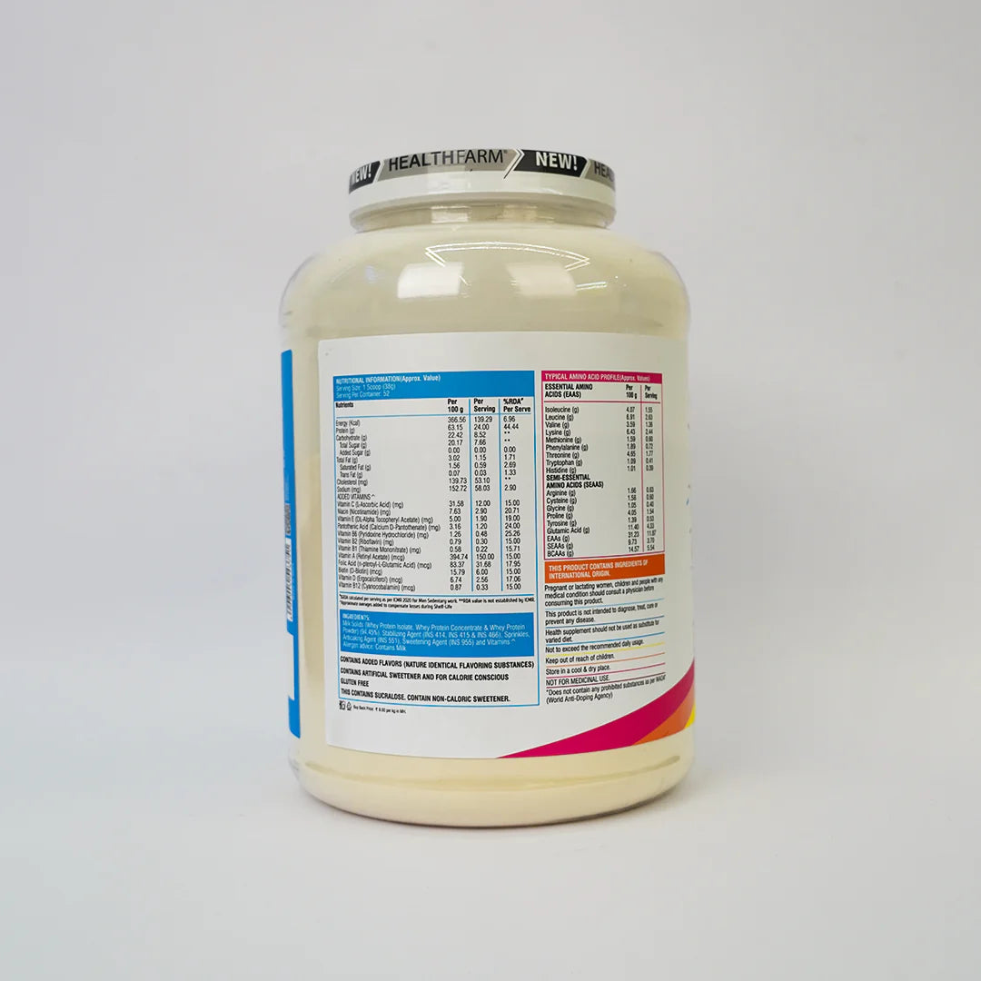 Healthfarm Crunch Whey | Grassfed Whey Protein | Birthday Cake