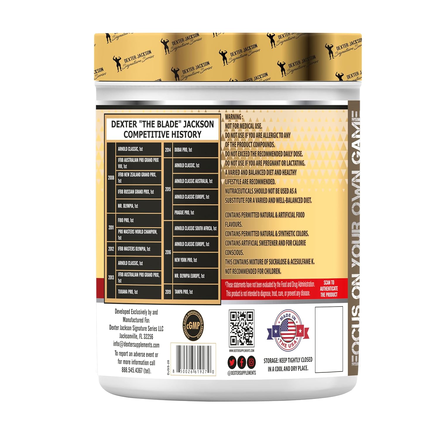 Dexter Jackson EAA+BCAA | 30 Servings, 390 g | Helps Improve Exercise Performance & Maximize Muscle Gains