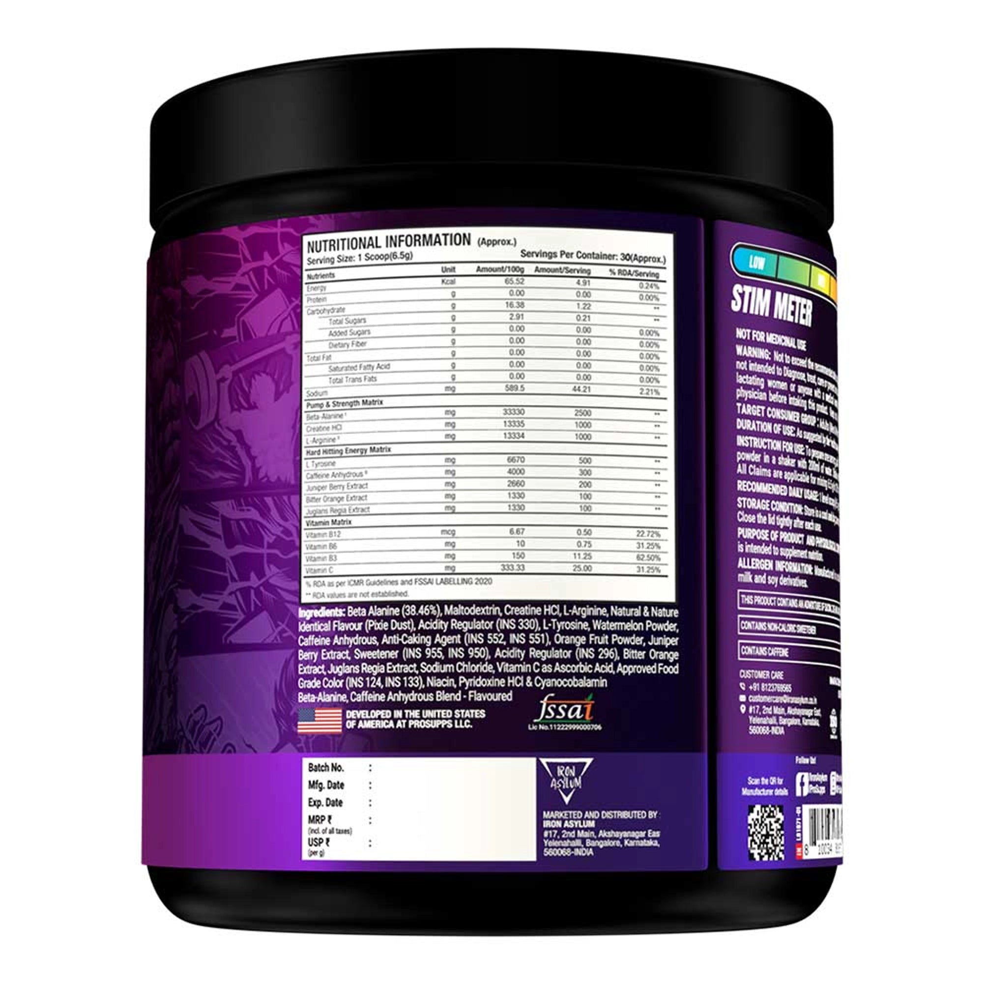 ProSupps Hyde Xtreme Pre Workout 195gm (30 Servings) Pixie dust