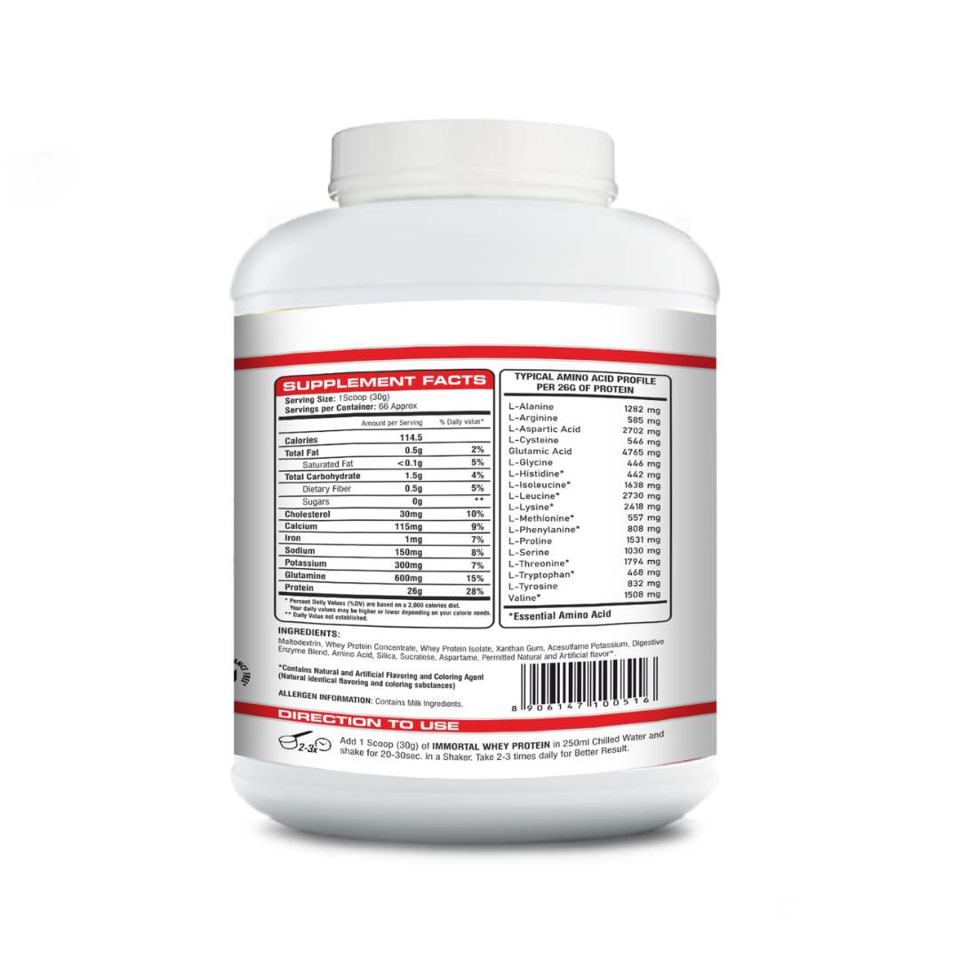 Immortal Whey Protein, 2kg, Chocolate Cappuccino