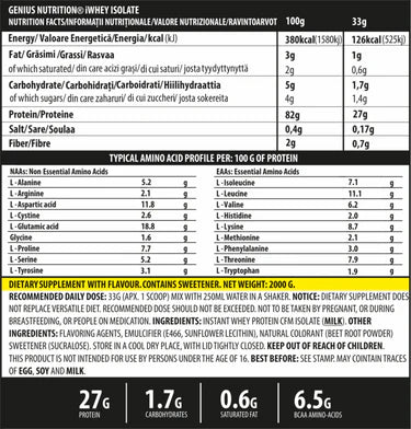 Genius Nutrition iWHEY® ISOLATE, 2000g