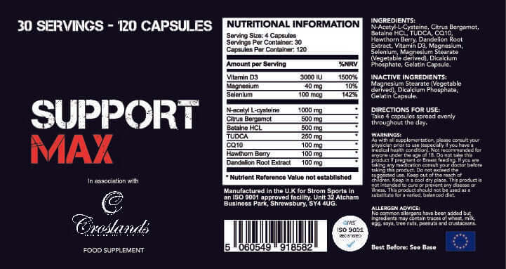 Crosslands STROM SUPPORT MAX, 30 servings, 120 capsules