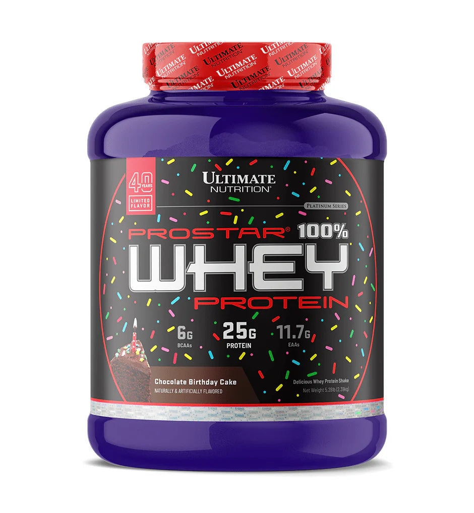 Ultimate Nutrition Prostar 100% Whey Protein, 2.4 kg (5.28 lb), Chocolate Birthday Cake