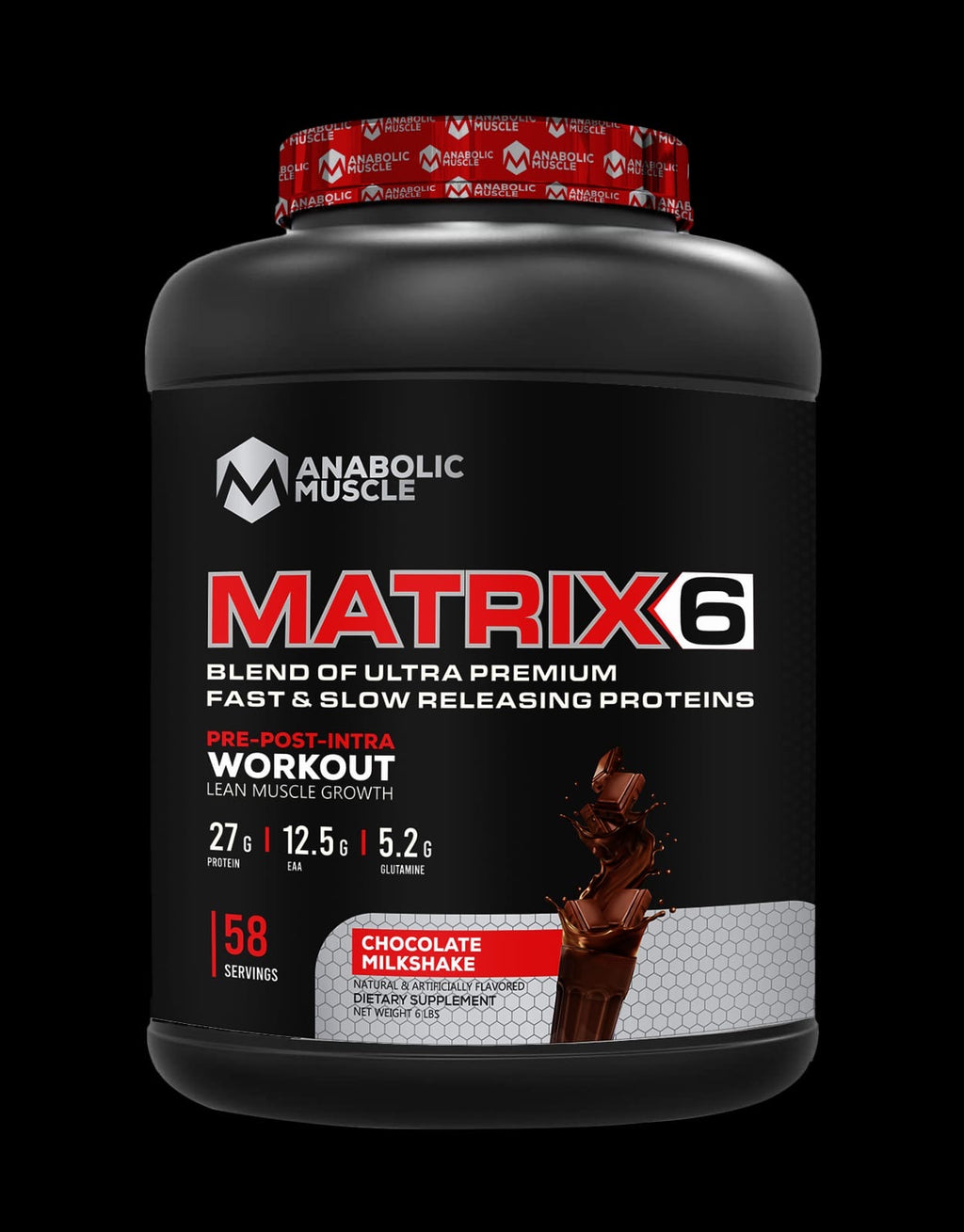 Anabolic Muscle Matrix 6 Premium protein, 2.8kg, Chocolate