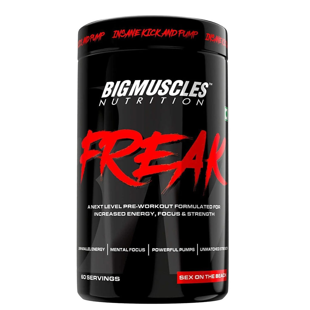 BM Freak Pre-Workout – Intense Energy & Focus Formula, 60 Servings, Sex On The Beach Flavour