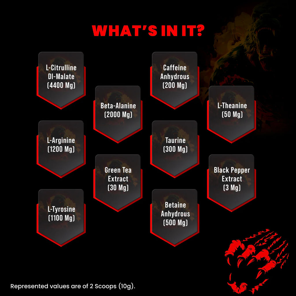 Bigmuscles Nutrition Karnage Pre workout, 60 Servings, Sex On the Beach Flavour, 300mg