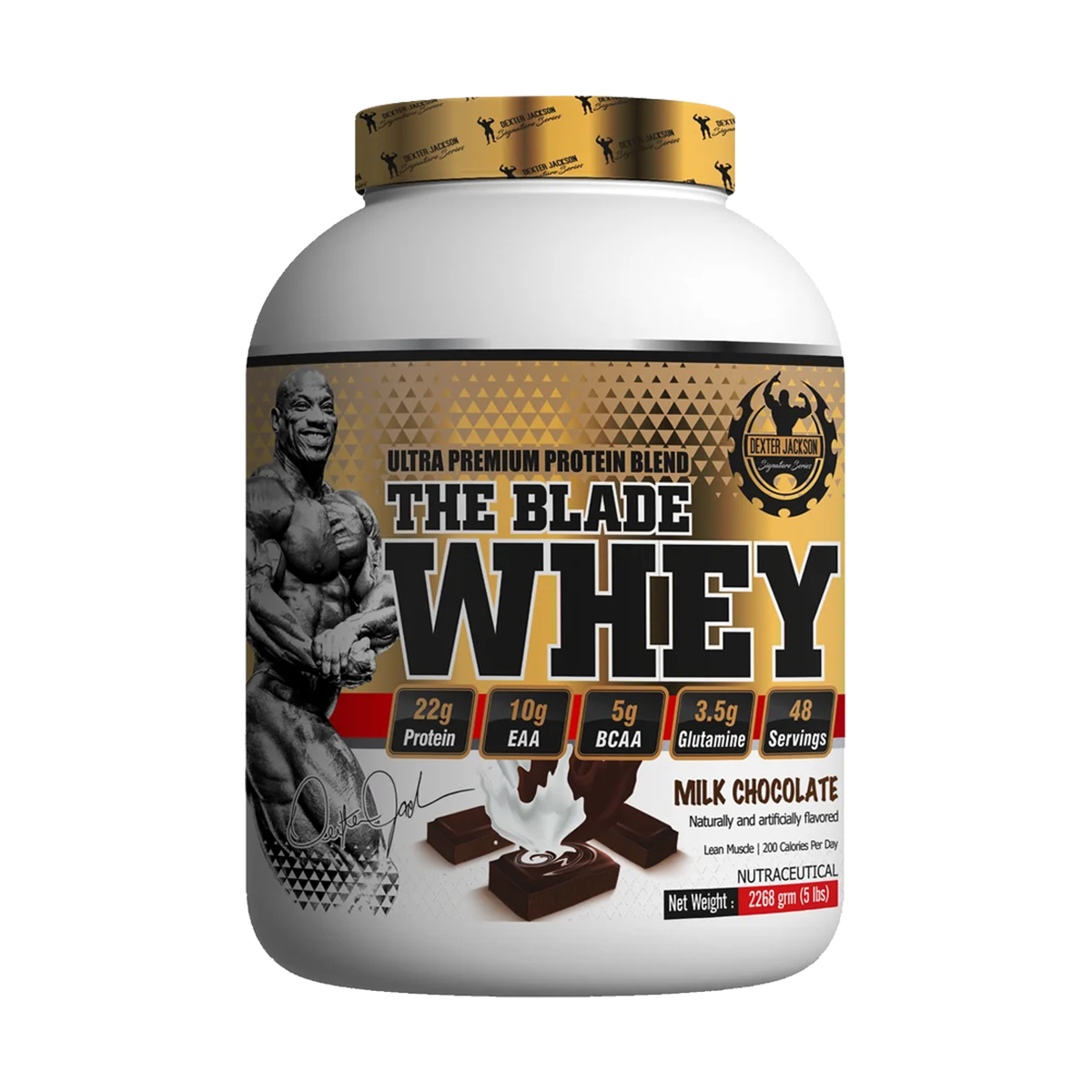 Dexter Jackson The Blade Whey, Milk Chocolate Flavor, 5 lbs 2.2kg
