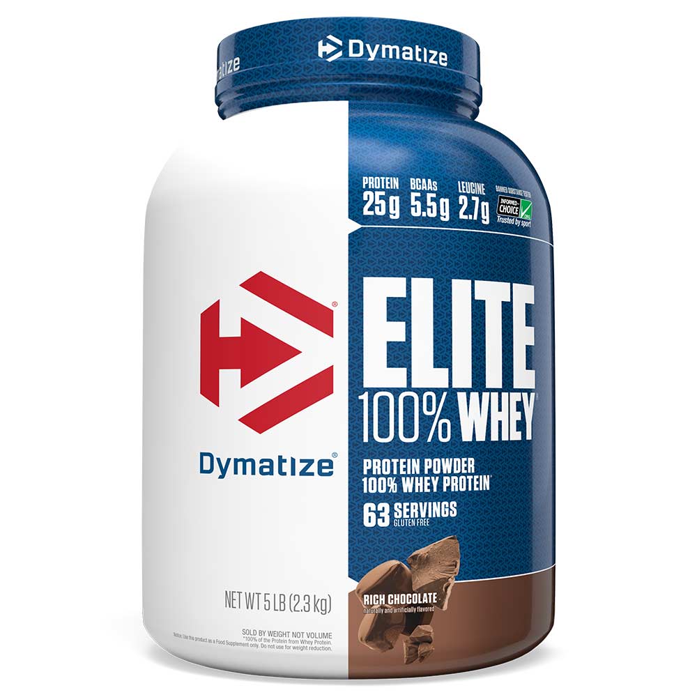 Dymatize Elite 100% Whey Protein, 2.27 kg (5 lb), Rich Chocolate