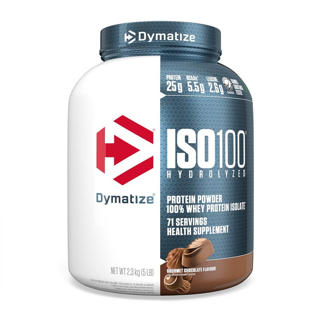 Dymatize ISO100 Whey Protein Powder Isolate, 5lbs, Gourmet Chocolate