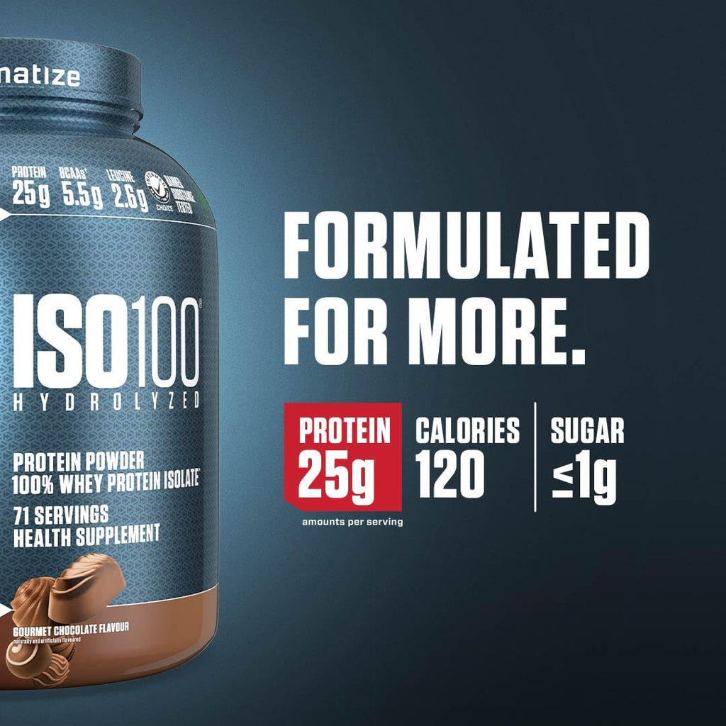 Dymatize ISO100 Whey Protein Powder Isolate, 5lbs, Gourmet Chocolate