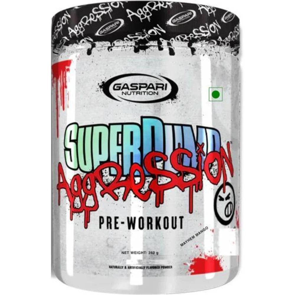 Gaspari Superpump Aggression Pre-Workout - 358.34 gm (0.79 Lb), Mayhem Mango