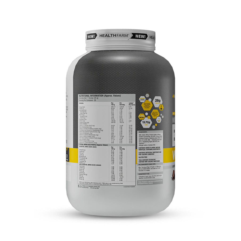 Healthfarm Muscle Bio Whey | Grass Fed Protein | Improved Protein Absorption