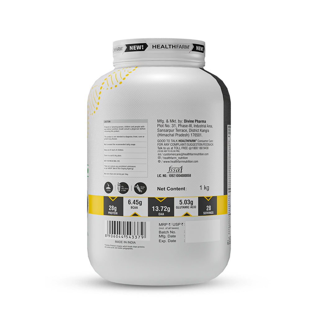 Healthfarm Muscle Bio Whey | Grass Fed Protein | Improved Protein Absorption