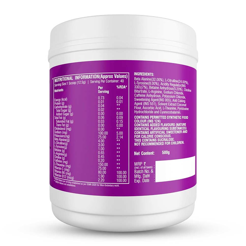 Healthfarm ThPre X Pre-Workout, 500 g (1.1 lb), Blackberry Lemonade
