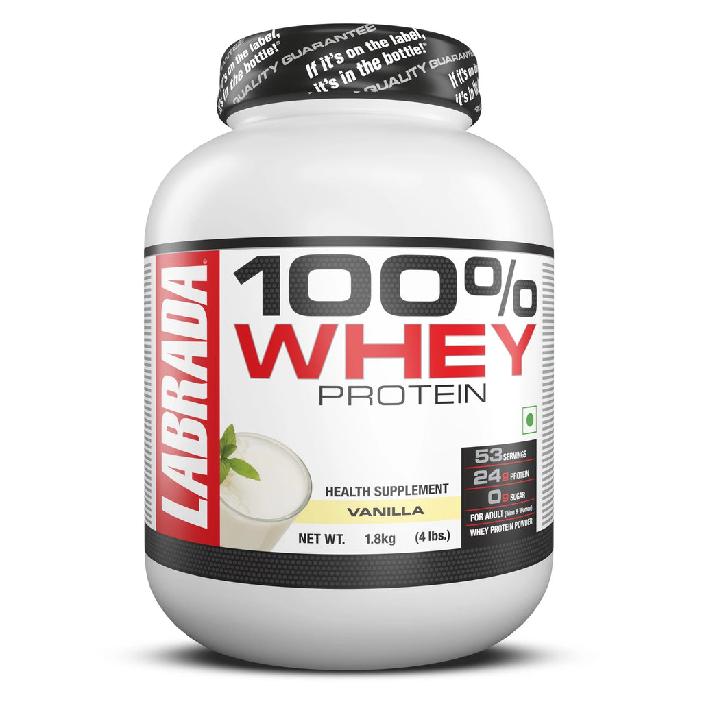 Labrada 100% Whey Protein, 1.81 Kg (3.9 Lb), Chocolate