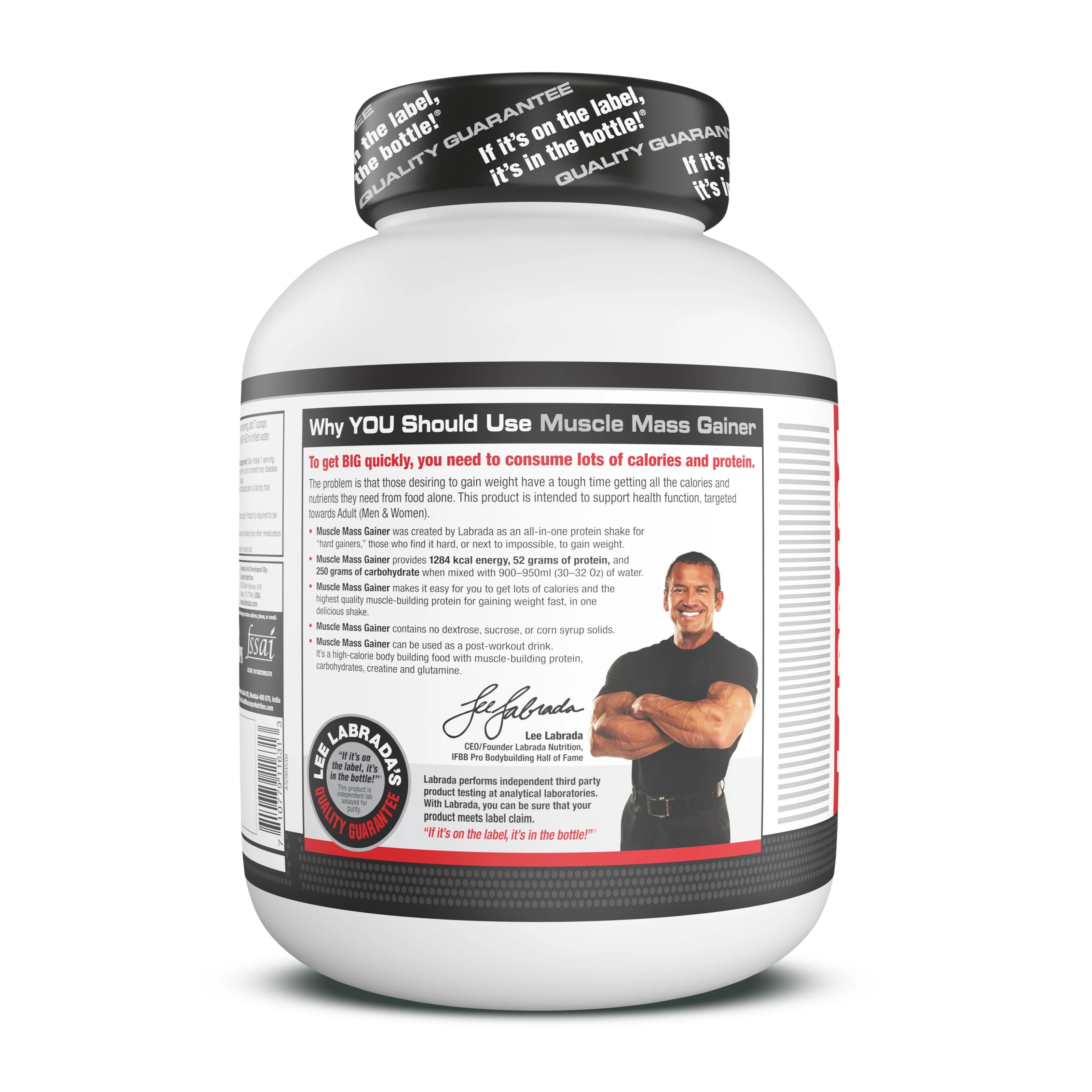 Labrada Muscle Mass Gainer - 3 Kg (6.6 Lb), Chocolate