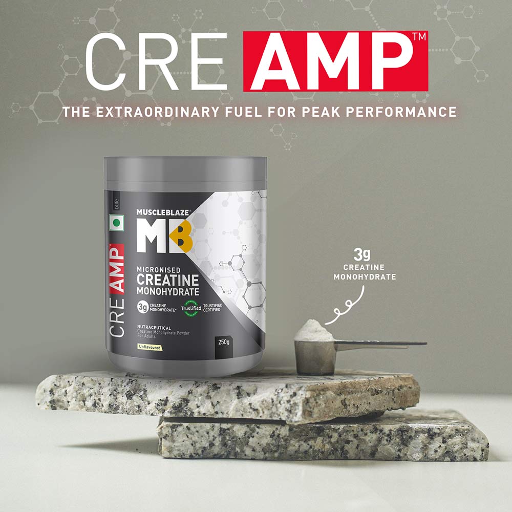 MuscleBlaze Creatine Monohydrate CreAMP, 250 g
