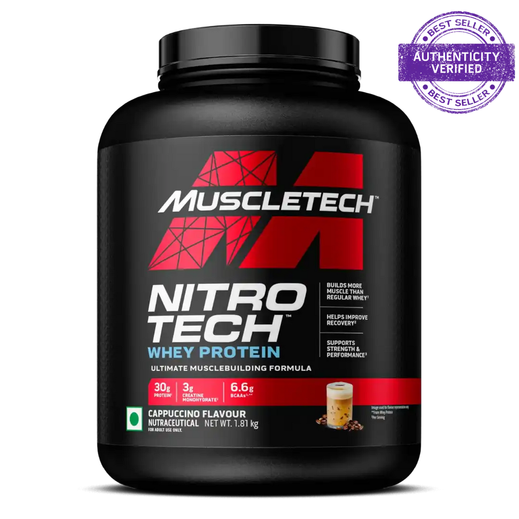 Muscletech™ Nitro-Tech™ Whey Protein Protein Powder, Whey Protein, 1.81kg, Milk Chocolate