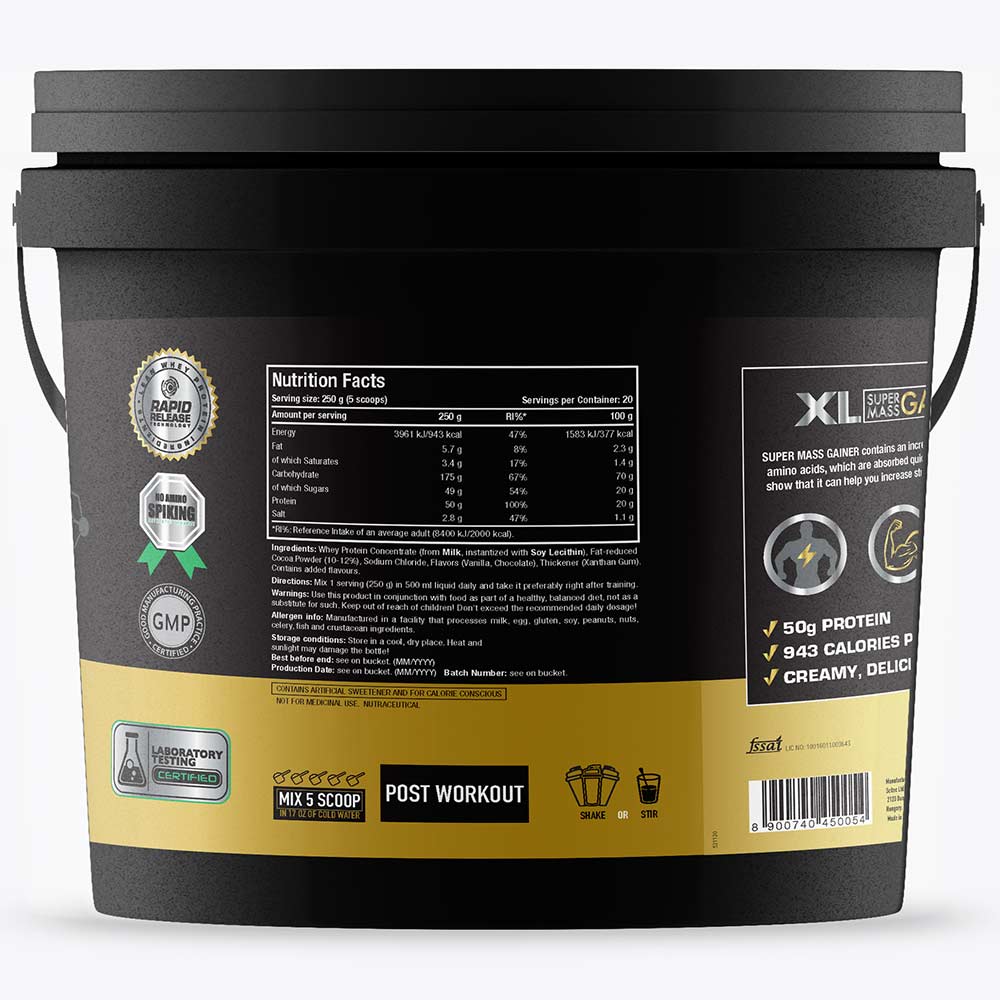 One Science XL Super Mass Gainer, 5 kg (11 lb), Double Rich Chocolate