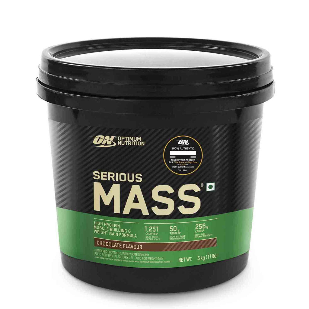 Optimum Nutrition (ON) Serious Mass Weight Gainer Powder (Vegetarian) - 5 Kg (11 Lb), Chocolate