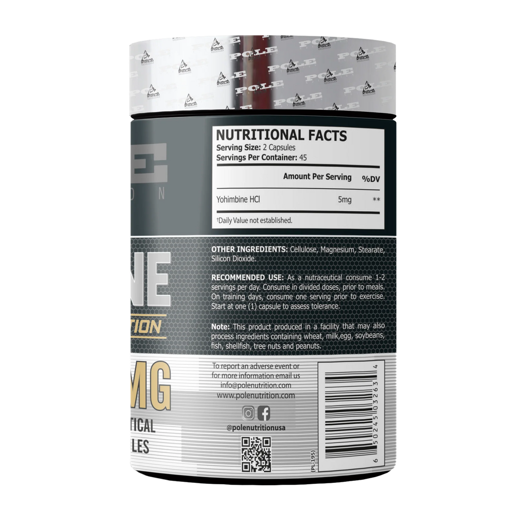 POLE YOHIMBINE – Advanced Fat Burner with Yohimbine HCL for Energy & Definition, 90 servings