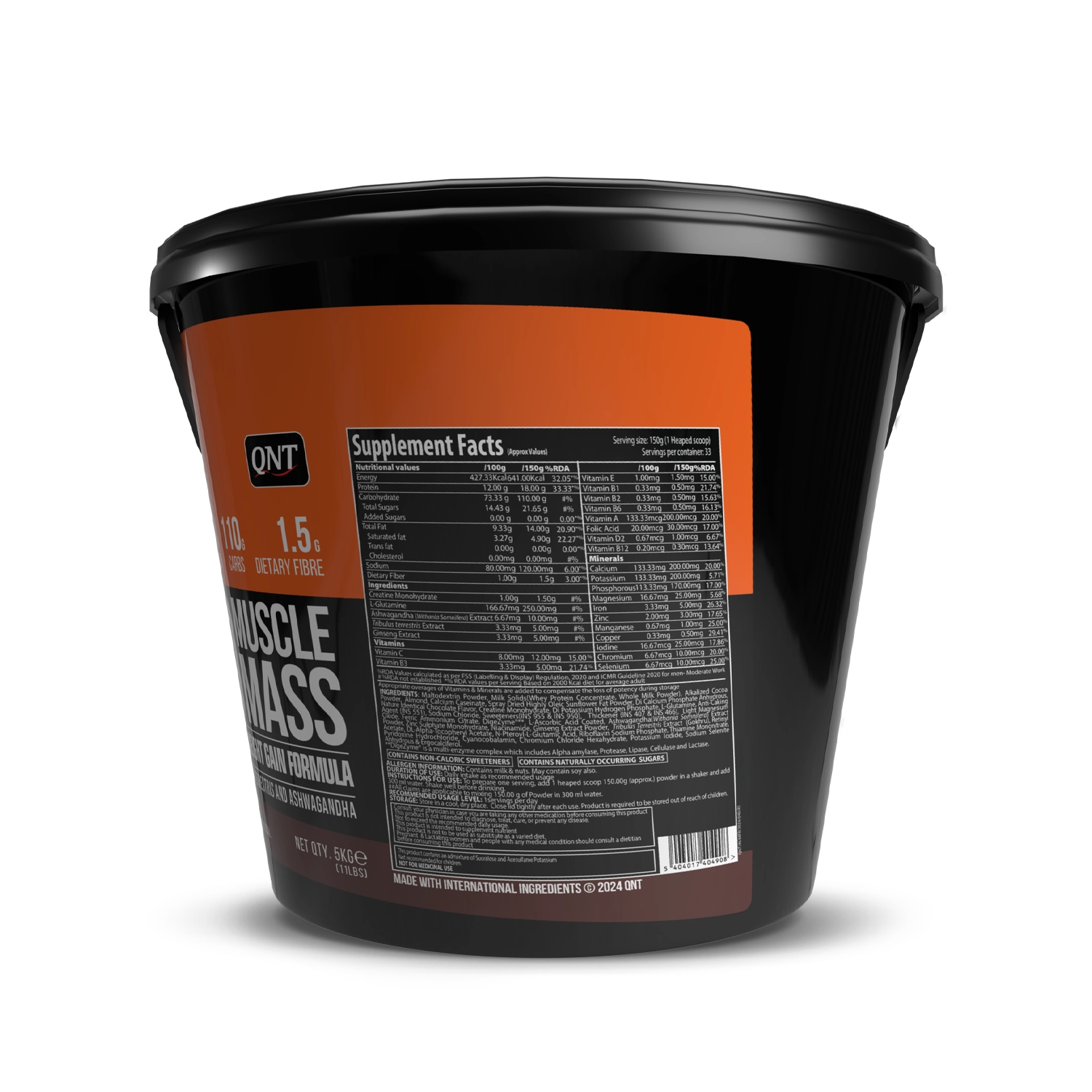 QNT 3000 Muscle Mass Weight Gainer 5kg