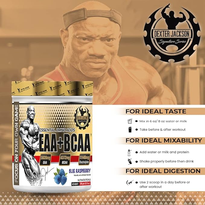 Dexter Jackson EAA+BCAA | 30 Servings, 390 g | Helps Improve Exercise Performance & Maximize Muscle Gains