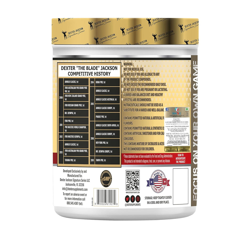 Dexter Jackson EAA+BCAA | 30 Servings, 390 g | Helps Improve Exercise Performance & Maximize Muscle Gains