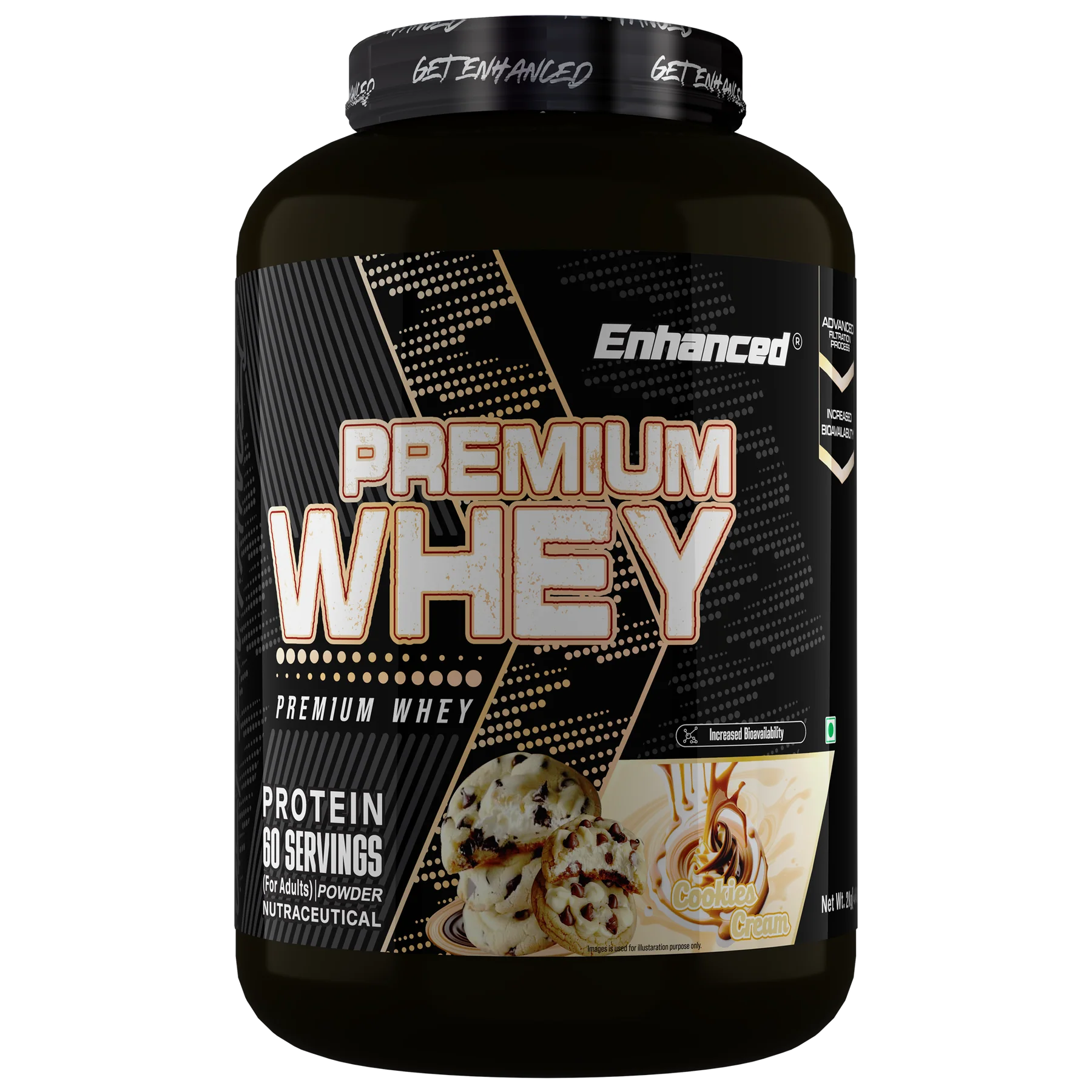 Enhanced Premium Whey Protein, 2kg (4.4 lbs)