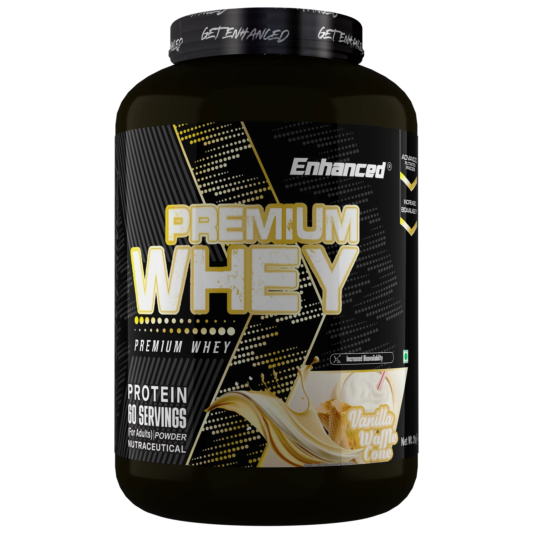 Enhanced Premium Whey Protein, 2kg (4.4 lbs)