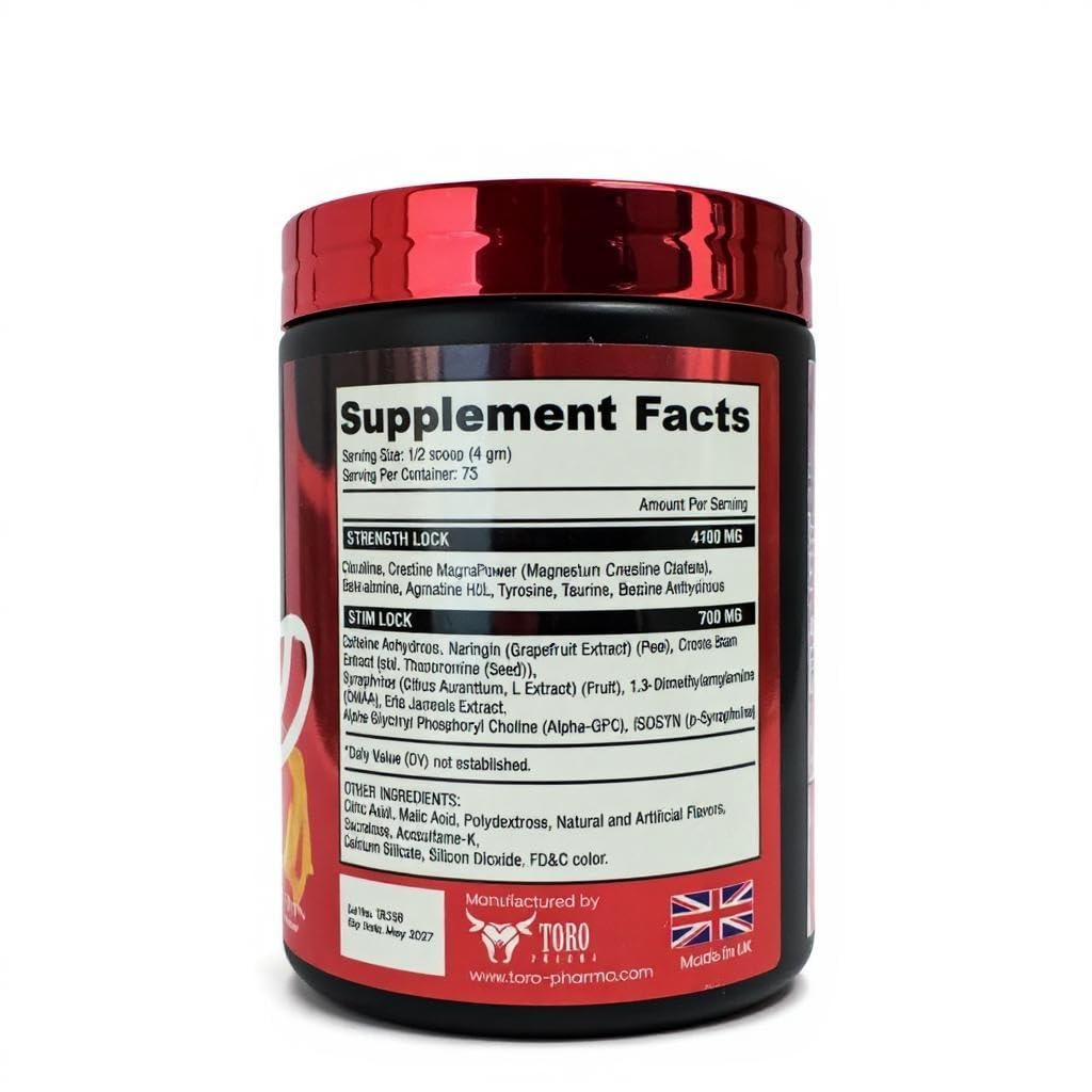 Toro Pharma Fury Load Extreme Pre-Workout, 75 servings