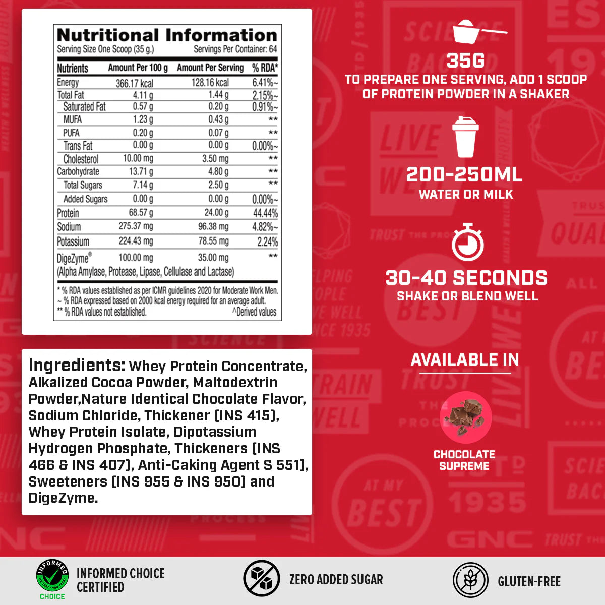 GNC Pro Whey Protein  | 4 lbs | High-Quality Muscle Fuel