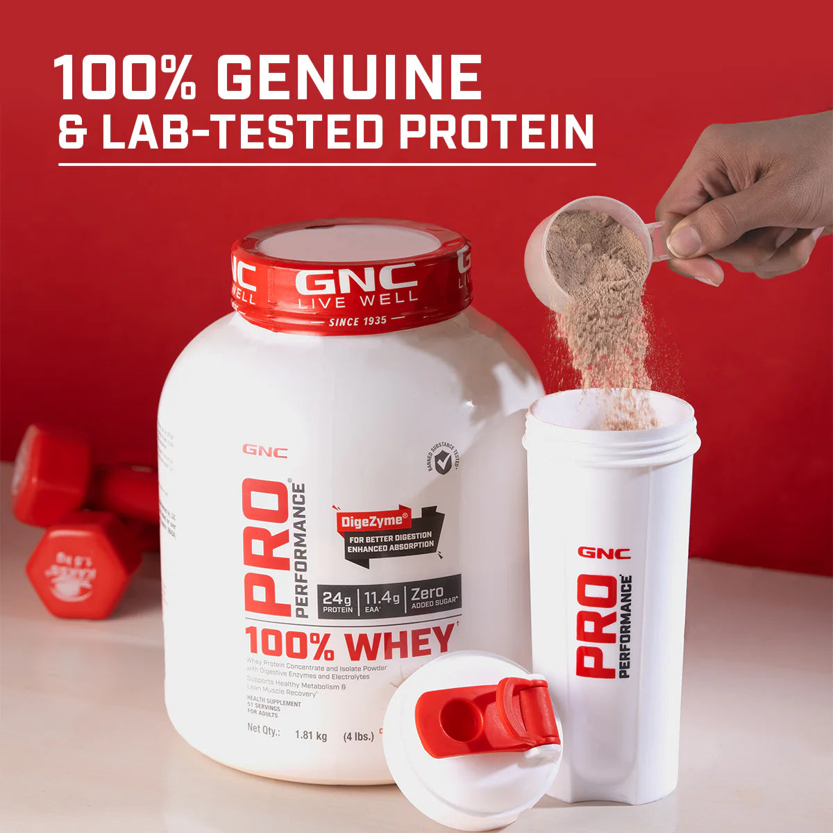 GNC Pro Whey Protein  | 4 lbs | High-Quality Muscle Fuel