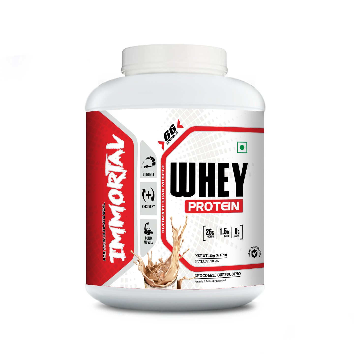 Immortal Whey Protein, 2kg, Chocolate Cappuccino