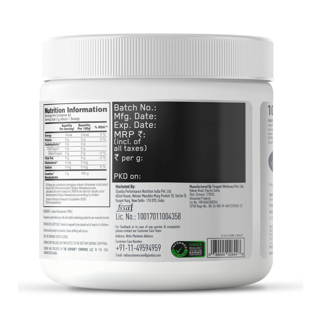 Isopure 100% Creatine Monohydrate Micronized