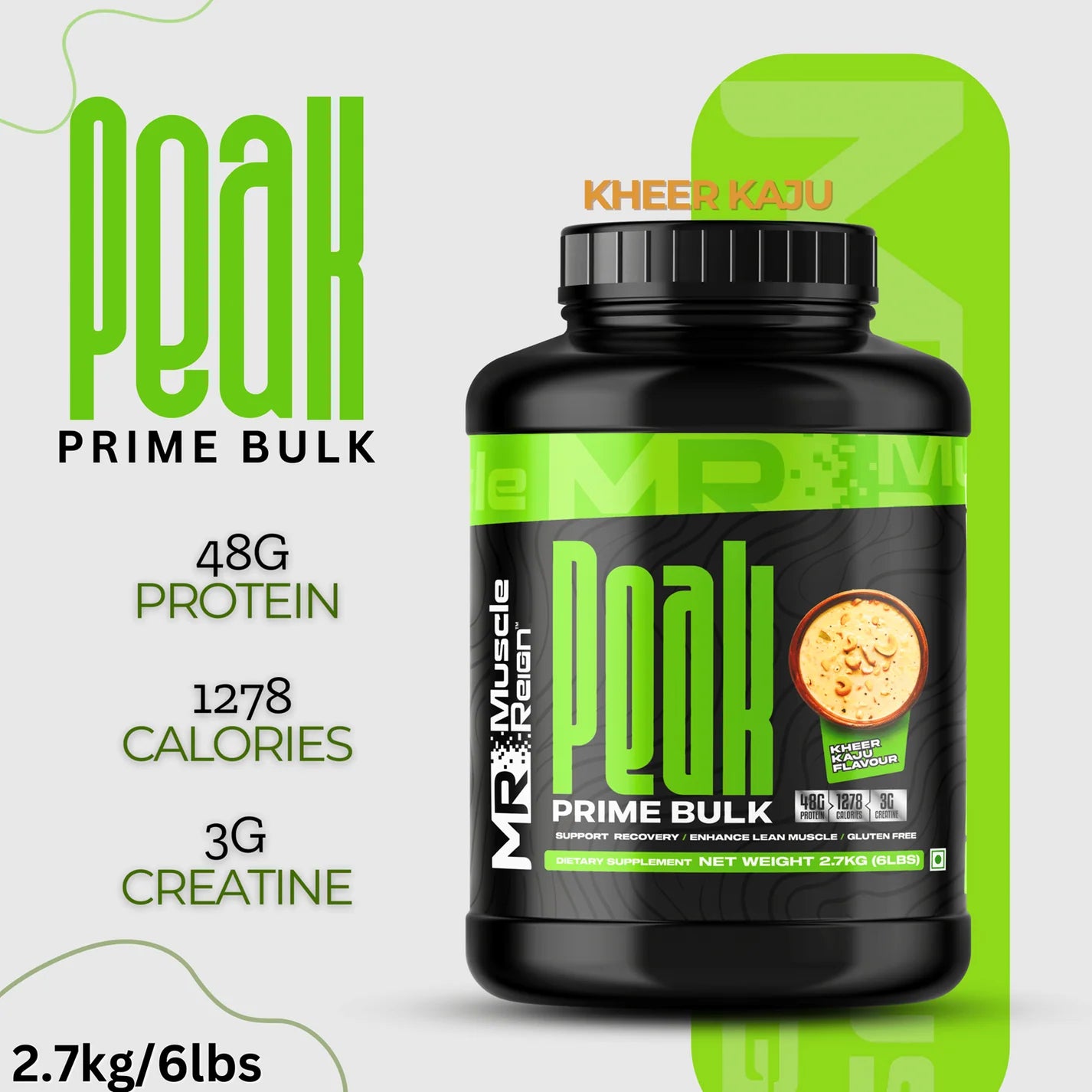 Muscle Reign Mass Gainer, 6 lb