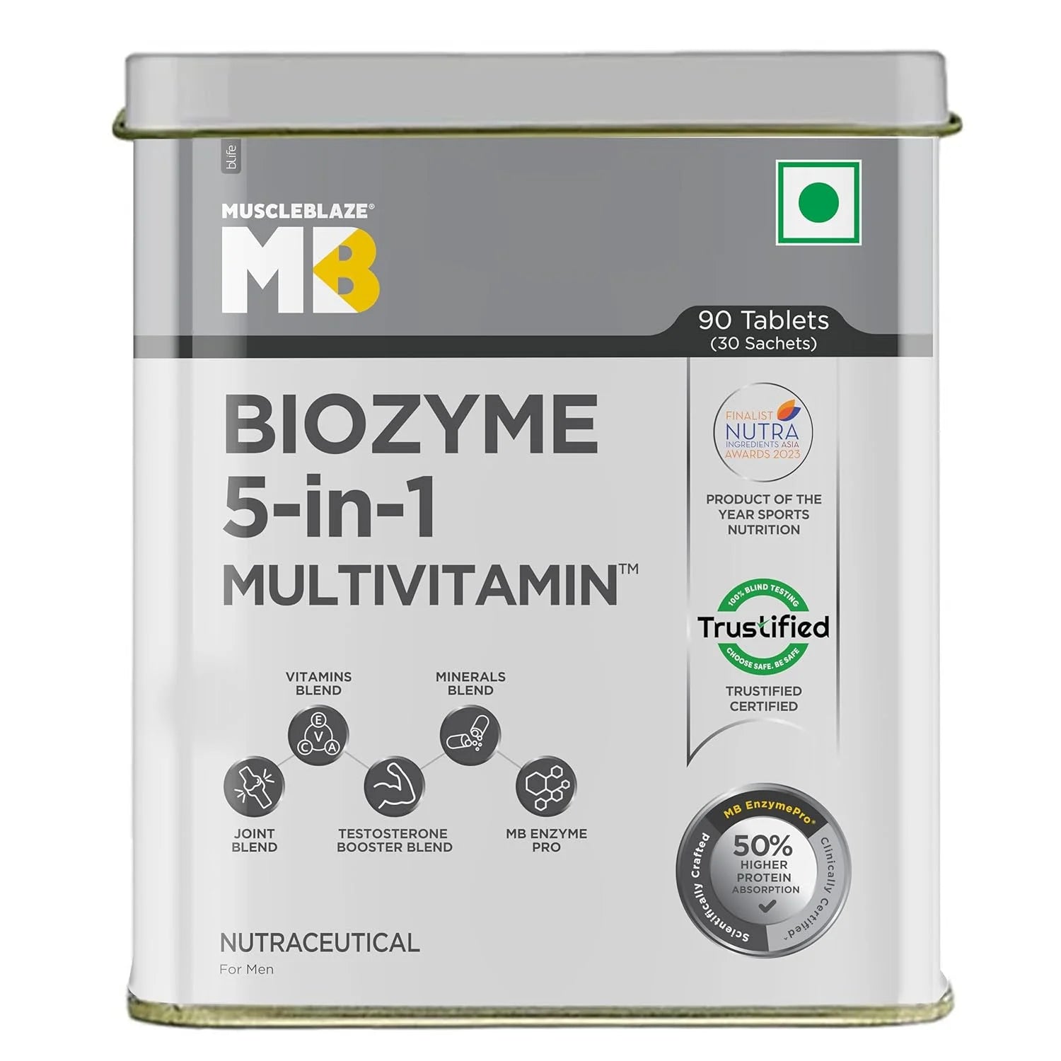 MuscleBlaze Biozyme 5 in 1 Multivitamin, 90 tablet(s)