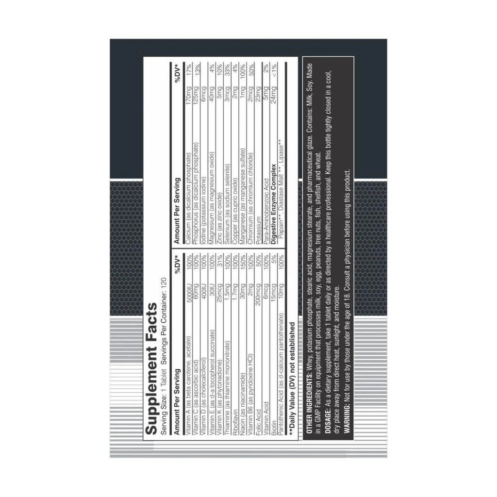 Pole Nutrition Multivitamin Tablets - 120 Tabs