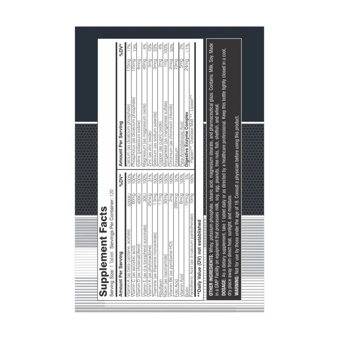 Pole Nutrition Multivitamin Tablets - 120 Tabs