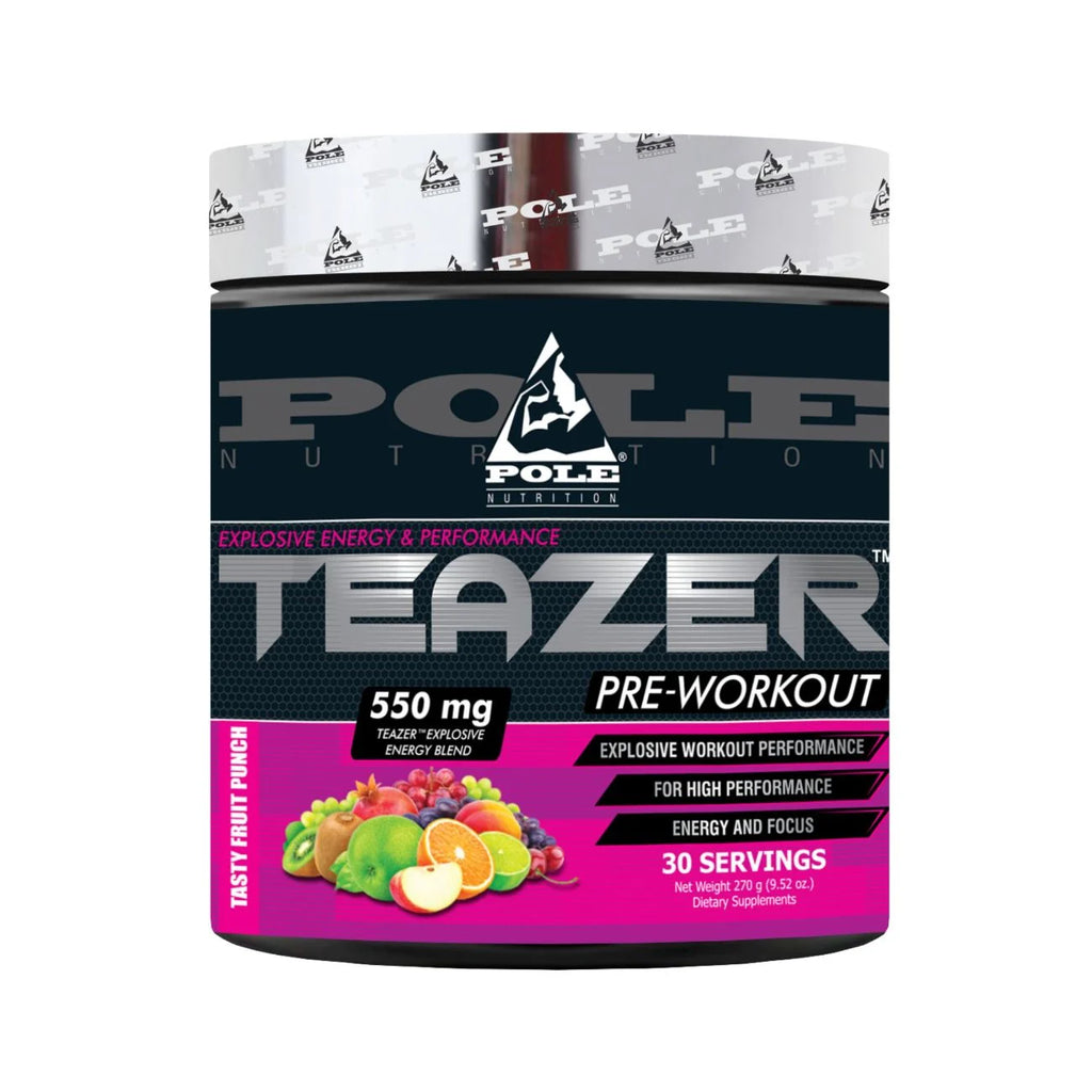 Pole Nutrition Teazer Pre-Workout - 270 gm (0.59 Lb), Tasty Fruit Punch