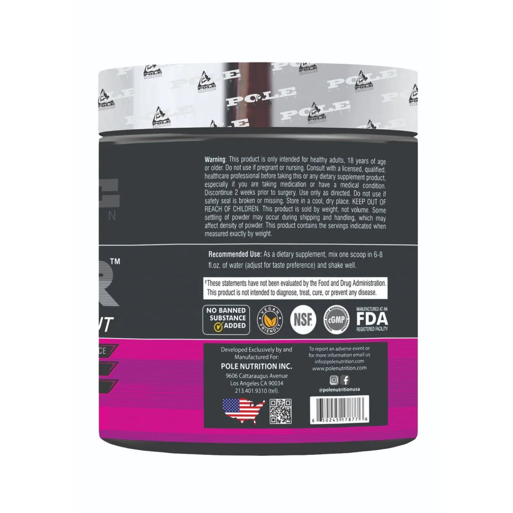 Pole Nutrition Teazer Pre-Workout - 270 gm (0.59 Lb), Tasty Fruit Punch