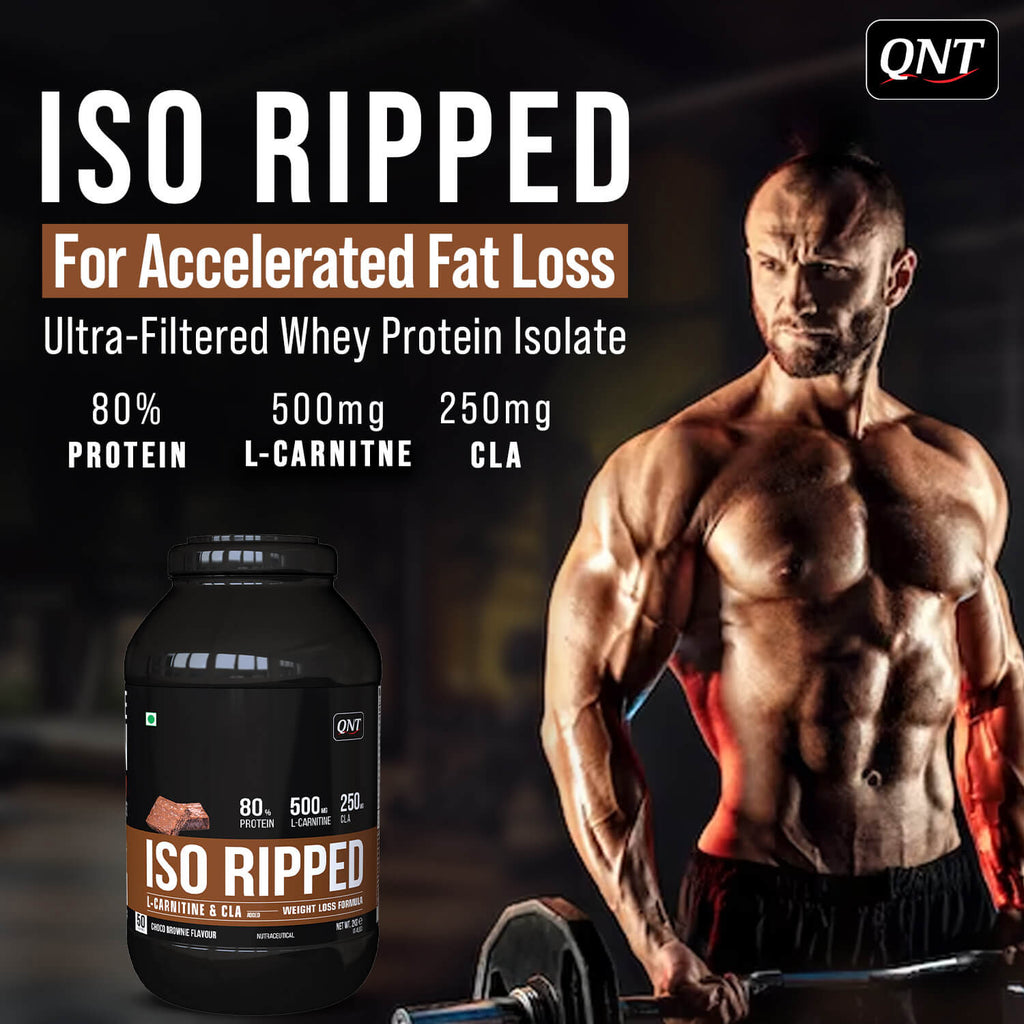 QNT ISO Ripped Whey Protein Isolate Powder, 2kg, Cafe Bevarabia