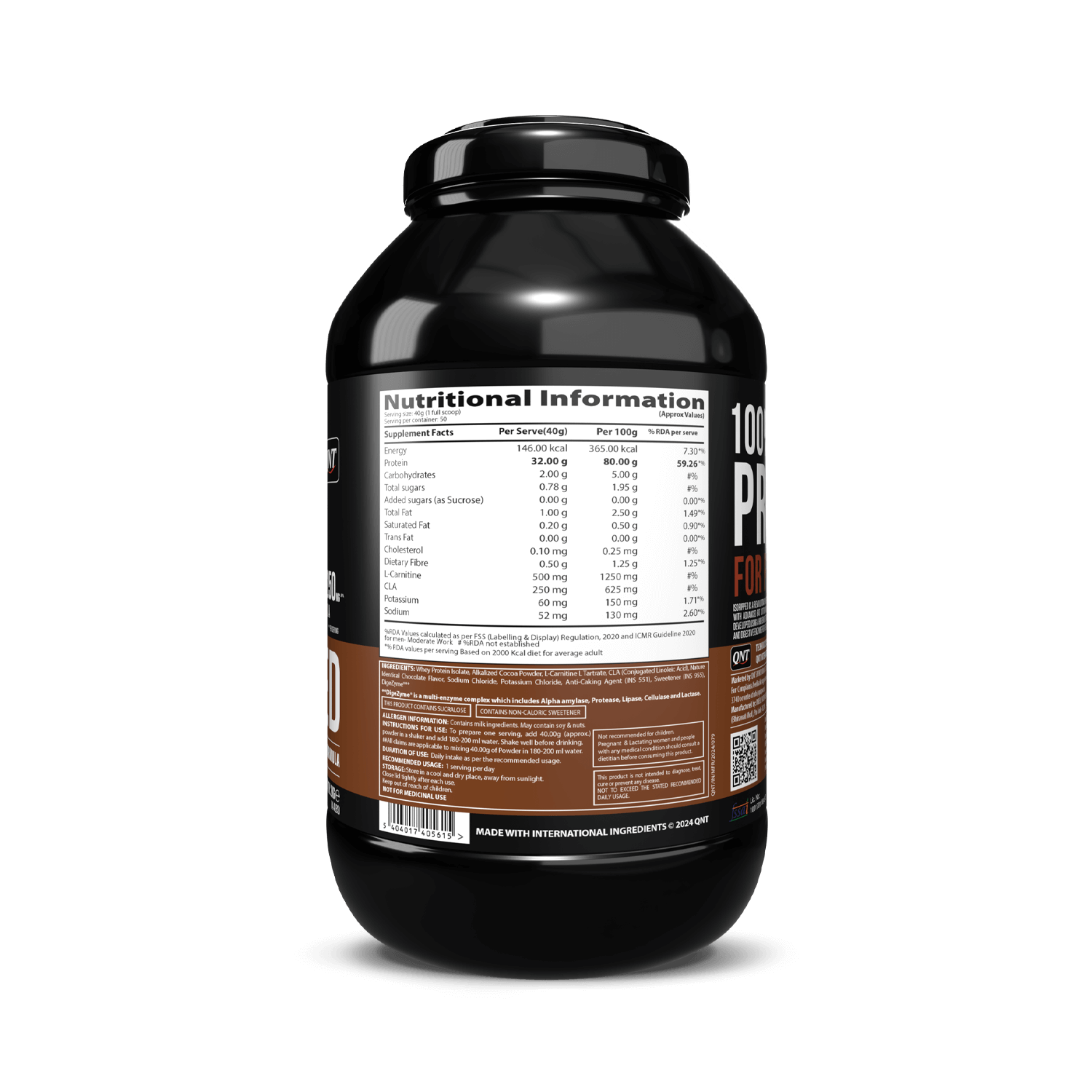 QNT ISO Ripped Whey Protein Isolate Powder, 2kg, Cafe Bevarabia