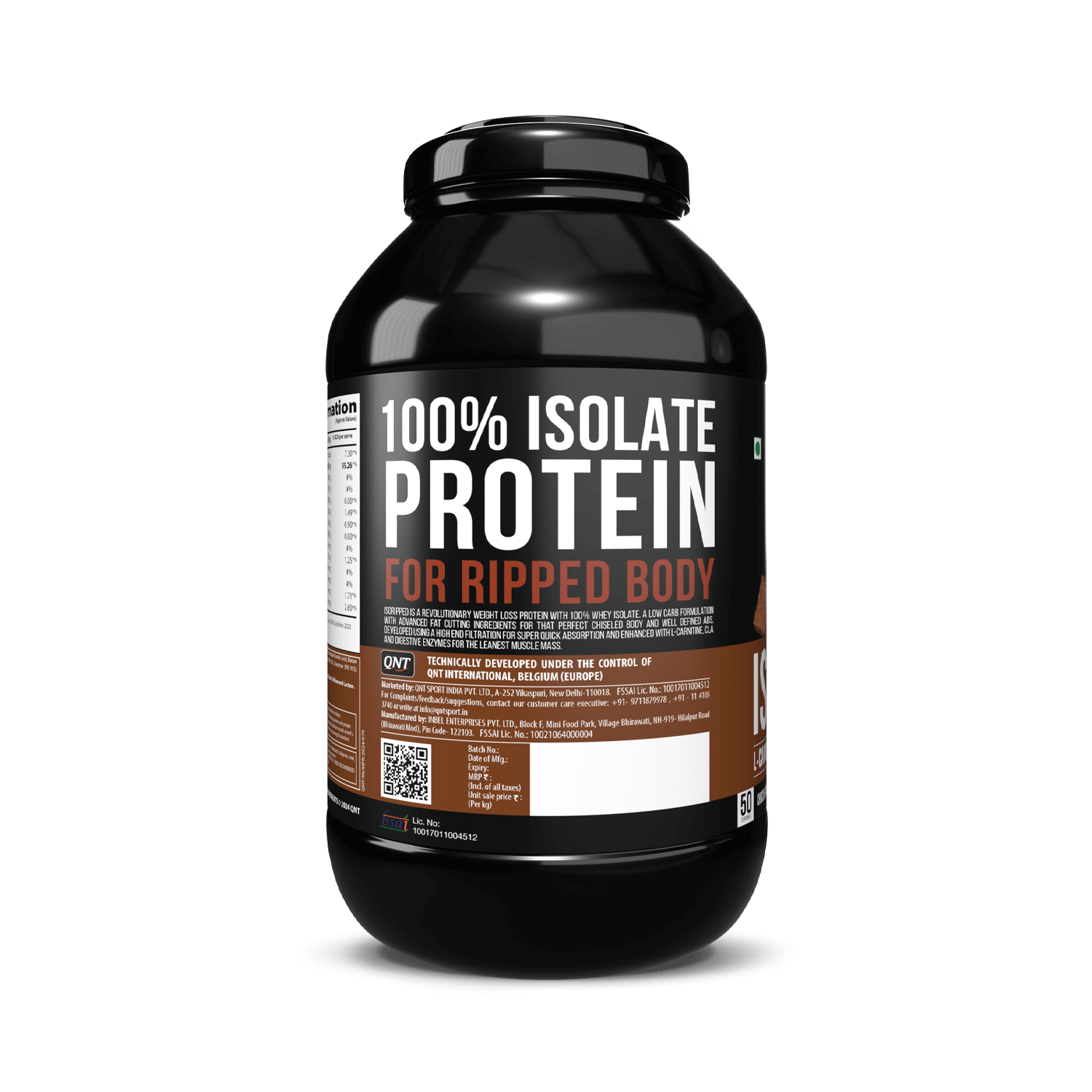 QNT ISO Ripped Whey Protein Isolate Powder, 2kg, Cafe Bevarabia