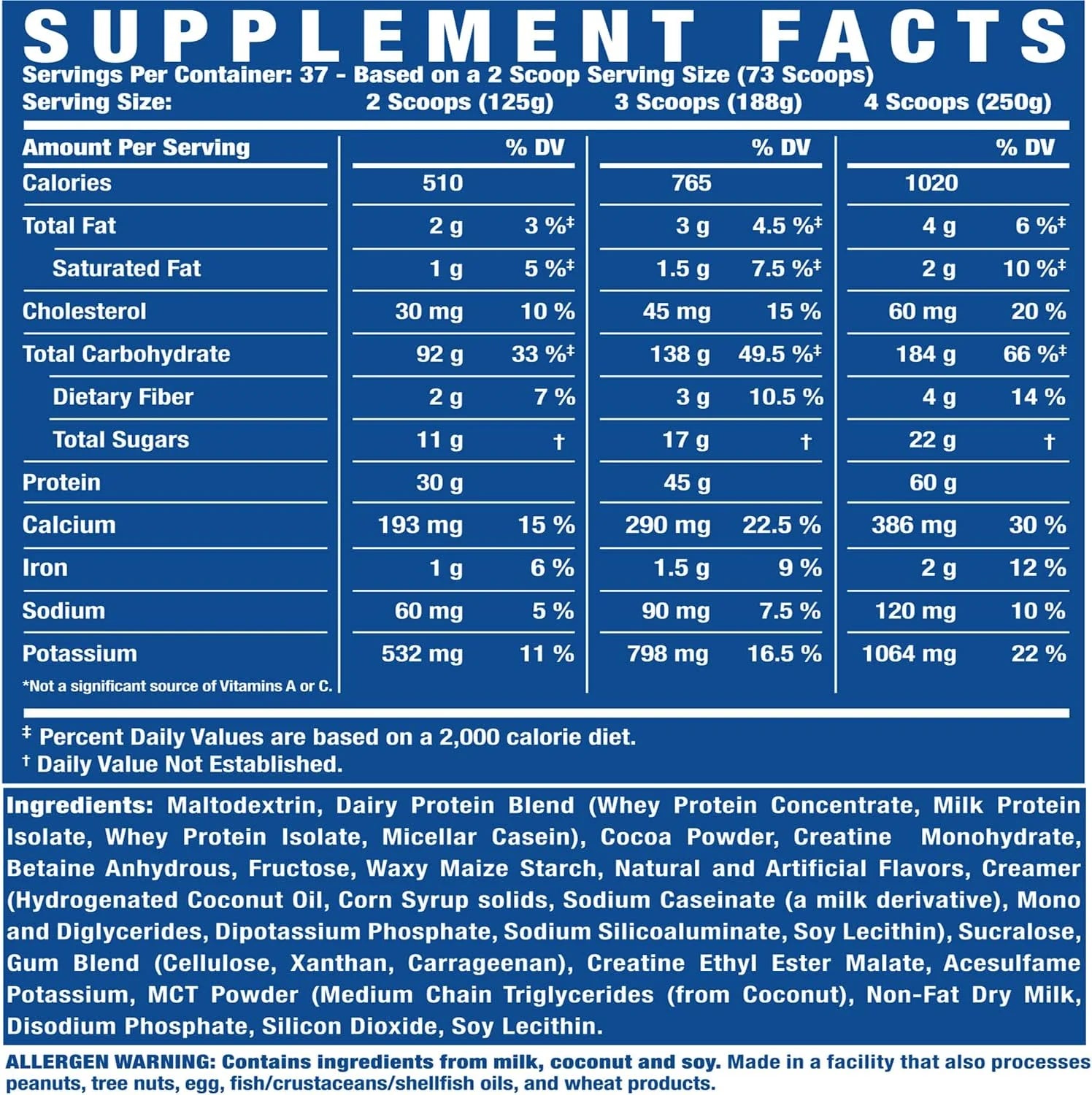 Ronnie Coleman Signature Series King Mass XL Muscle Gainer, 10lb, Dark Chocolate