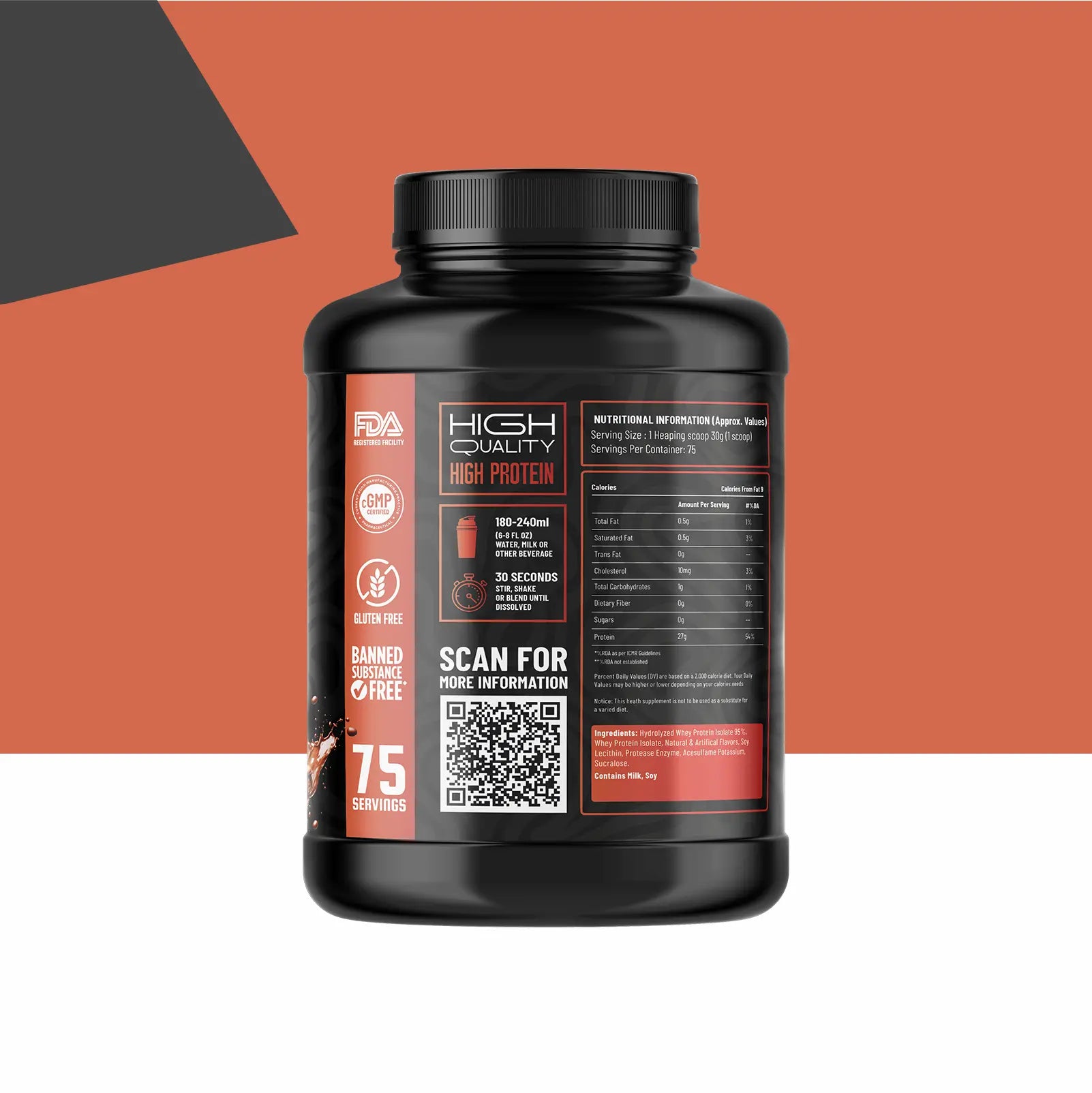 RFN Whey Isolate, 2.2KG (4.7 lbs ), Chocolate Flavour