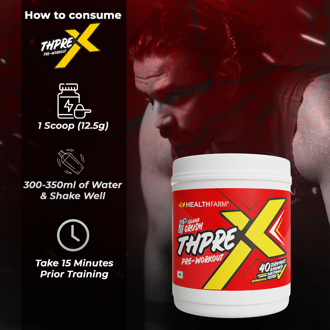 Healthfarm ThPre X Pre-Workout, 500 g (1.1 lb), Island Crush